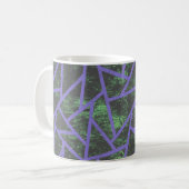 Violett und grünes Mosaik Kaffeetasse (Vorderseite Links)