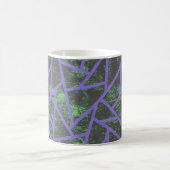 Violett und grünes Mosaik Kaffeetasse (Mittel)