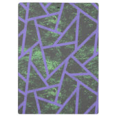 Violett und grünes Mosaik Klemmbrett (Rückseite)