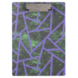 Violett und grünes Mosaik Klemmbrett