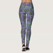 Violett und grünes Mosaik Leggings (Rückseite)