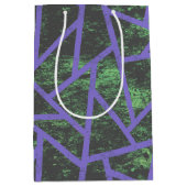 Violett und grünes Mosaik Mittlere Geschenktüte (Vorderseite)