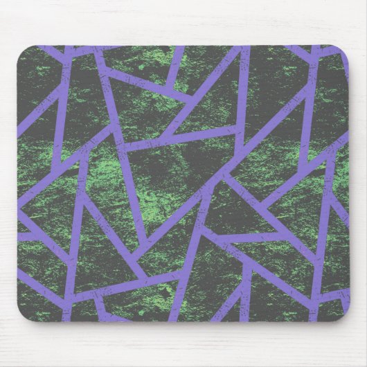 Violett und grünes Mosaik Mousepad (Vorne)