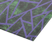 Violett und grünes Mosaik Schneidebrett (Ecke)