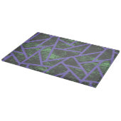 Violett und grünes Mosaik Schneidebrett (Ecke)