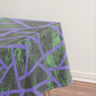 Violett und grünes Mosaik Tischdecke