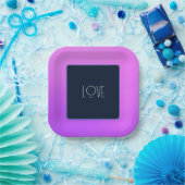 Violett- und Navy-Papierplatte Pappteller (Party)