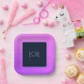 Violett- und Navy-Papierplatte Pappteller (Party)
