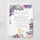 Violett und Pflaumenbrauen vor I Dosen Einladung (Vorderseite)