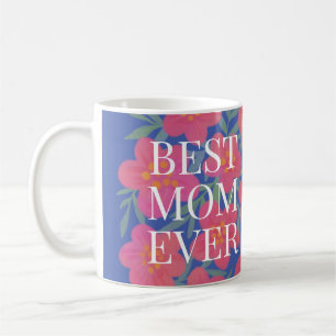Violett und rosa Blume Beste Mama je Kaffeetasse