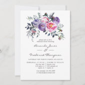Violett und rosa Probe Einladung (Vorderseite)