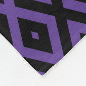 Violett und schwarzes Rautenmuster Fleecedecke (Ecke)