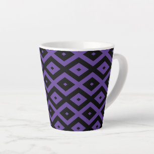 Violett und schwarzes Rautenmuster Milchtasse