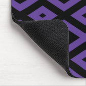 Violett und schwarzes Rautenmuster Mousepad (Ecke)