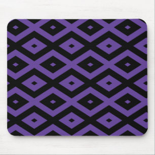 Violett und schwarzes Rautenmuster Mousepad