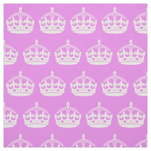 Violett und Weiße Krone Stoff (Muster)