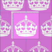 Violett und Weiße Krone Stoff (Kachel)