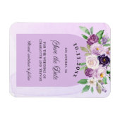 Violett-violette Blumenschrift Magnet (Horizontal)