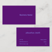 Violett Visitenkarte (Vorne/Hinten)