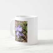 Violett von Vögeln mit Blüten Kaffeetasse (Vorderseite Links)