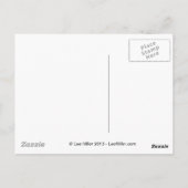 Violett von Vögeln mit Blüten Postkarte (Rückseite)