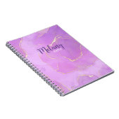 Violett Wasserfarbe und Glitzer extra groß Notizblock (Rechte Seite)