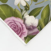 Violett Weiße und rosa Blume Fleecedecke (Ecke)