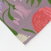 Violett Weiße und rosa Blume Fleecedecke (Ecke)