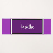 Violett Weißes Atem beruhigen Ihren Geist Yogamatte (Vorderseite (Horizontal))
