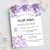 Violett weißes Blumenkleid elegantes Brautparty Einladung