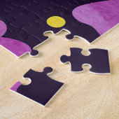 Violett Whispers: Blumenkohle Elegante Puzzle (Seite)