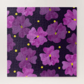 Violett Whispers: Blumenkohle Elegante Puzzle (Horizontal)