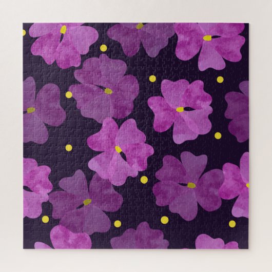 Violett Whispers: Blumenkohle Elegante Puzzle (Vertikal)