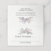 Violett-Wiesen-Blumentisch Platzkarte (Außenseite Aufgefaltet)