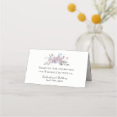 Violett-Wiesen-Blumentisch Platzkarte (Rückseite)