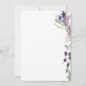 Violett-Wildblume Save the Date (Rückseite)