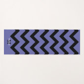 violett Zickzack Monogramm Yogamatte (Vorderseite (Horizontal))