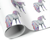 Violetta- Einhorn, stehend -  Geschenkpapier (Rolleneckpunkt)