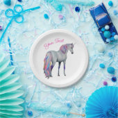 Violetta- Einhorn, stehend -  Pappteller (Party)