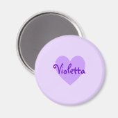 Violetta Lila Magnet (Vorderseite/Rückseite)