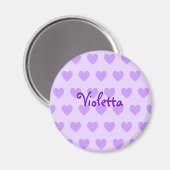Violetta Lila Magnet (Vorderseite/Rückseite)