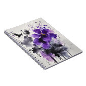 Violetta - Wasserfarben Blumen Notizblock (Rechte Seite)