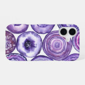 Violettagnetmuster Monogramm iPhone 16 Hülle (Rückseite (Horizontal))