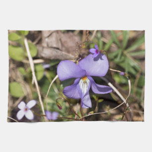 Violettblättriges Stiefmütterchen mit Vergissmeinn Küchentuch