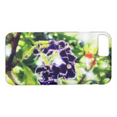 Violettblaue Blume sieht wie Ölmalerei aus Case-Mate iPhone Hülle (Rückseite (Horizontal))