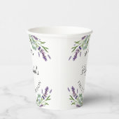 Violettblüten aus Lavendel Erste Kommunion Pappbecher (Rechts)