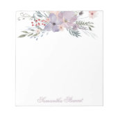 Violettblüten Personalisiertes Geschöpf Notizblock (Vorderseite)