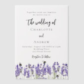 Violettblütenfest Pergament Einladungen (Vorderseite)