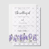 Violettblütenfest Pergament Einladungen (Versetzt (Einladung))