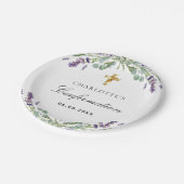 Violettblütenkonfirmation von Lavendel Pappteller (Schrägansicht)